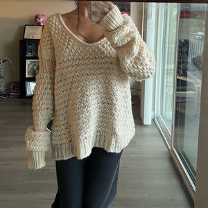 free people over sized knit sweater